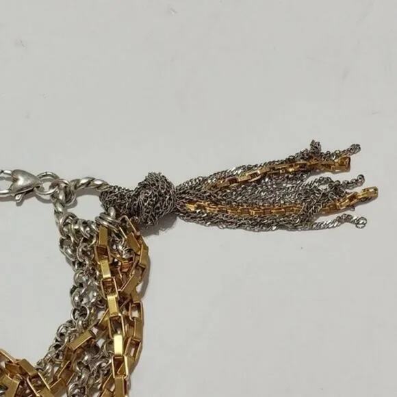 BRIGHTON Tassel in the Mix two tone multi strand bracelet - Picture 4 of 4